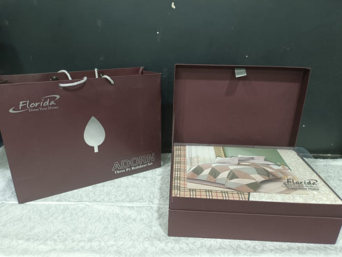 Adorn Box Packaging Bed Sheet Set with Pillow Covers by Florida